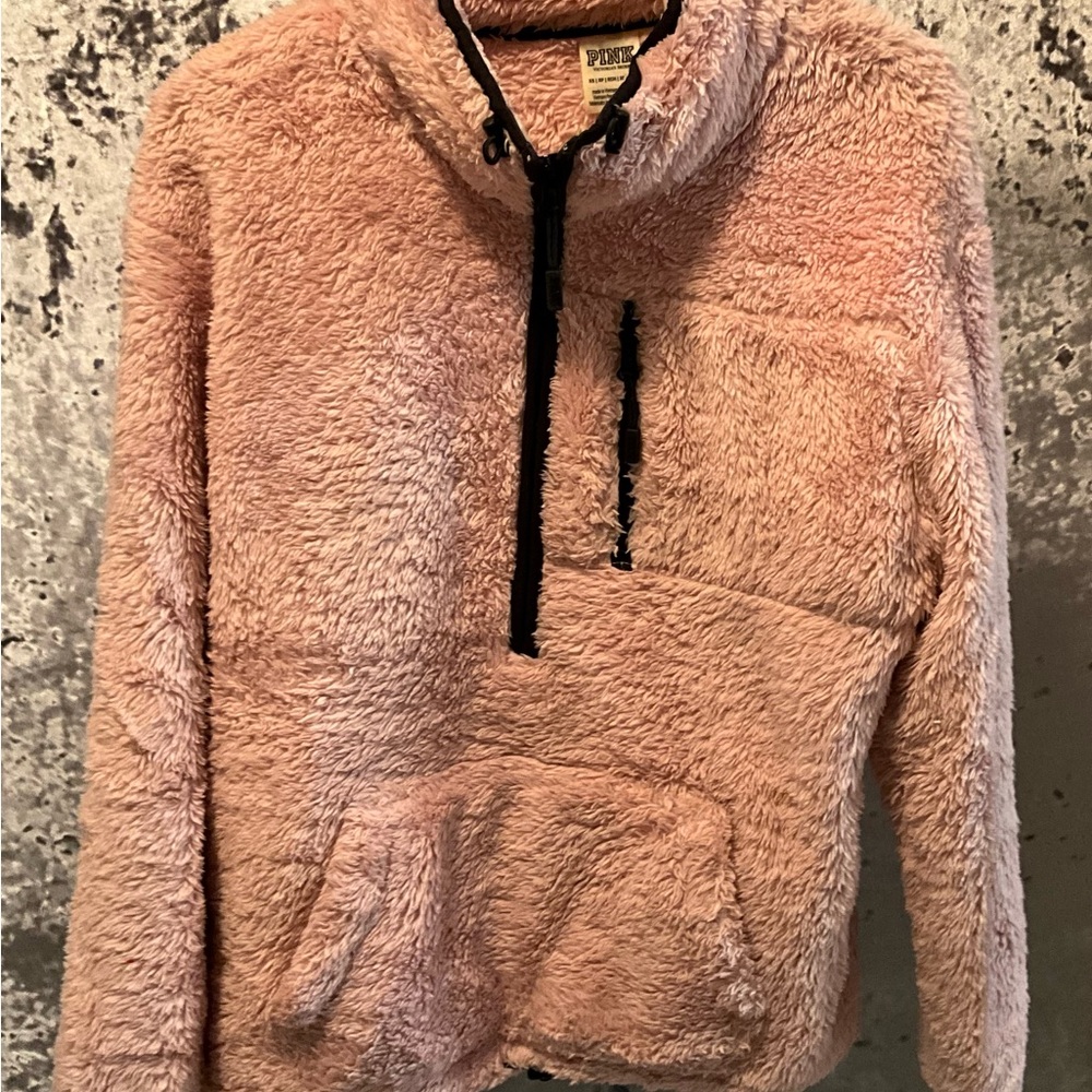 XS PINK Victoria's Secret Soft Pink Zippered Pullover